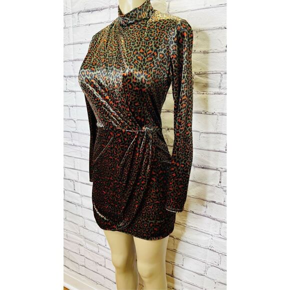 BLACK HALO Briar Leopard Velvet Mini Dress - Picture 4 of 8